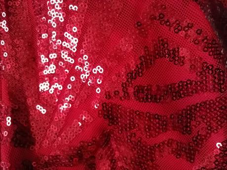 Červené flitrové šaty vs made in italy, s