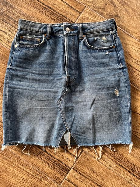 Riflová sukňa, h&m,36