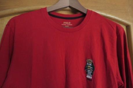 Ralph lauren bear cerveny original natelnik m/l, ralph lauren,m