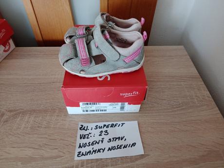 Dievčenské sandále zn.superfit veľ.23, superfit,23