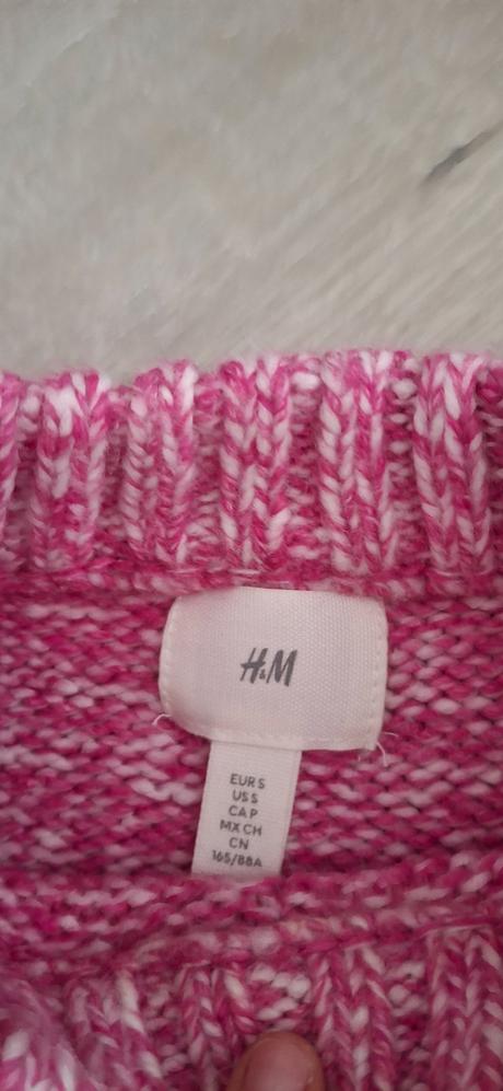 Ružový oversize sveter, h&m,s