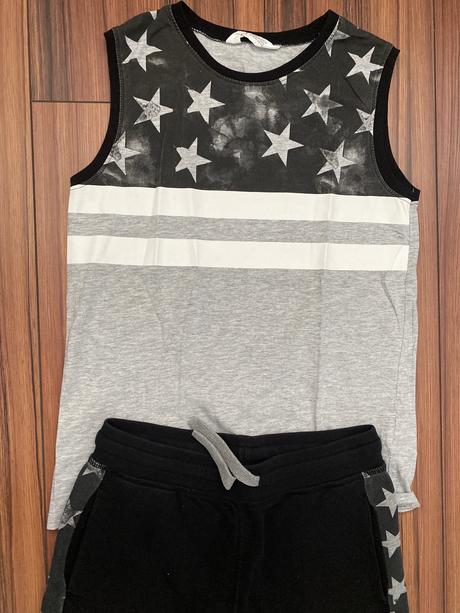 Krátke nohavice a tričko, h&m,152