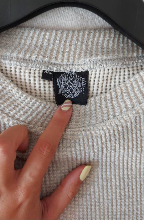 Sivý pánsky sveter versace, versace,xxl