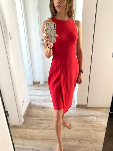 Cervene saty asos xs, xs