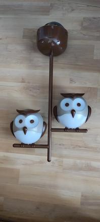 Detský luster, lampa sovy, 