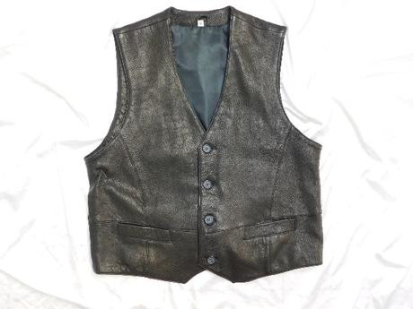 Panska kvalitna kožena vesta, l