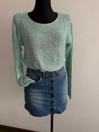 Flitrovaný pulover, s