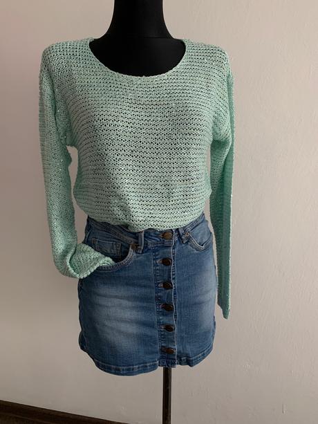 Flitrovaný pulover, s