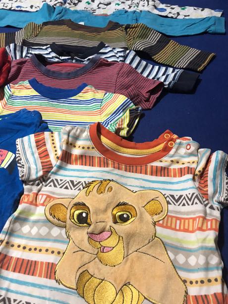 Balík tričiek s dlhým+krátkym rukávom 10ks, next,80