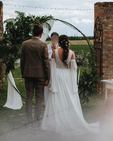 Boho svadobné šaty šité na mieru, 38