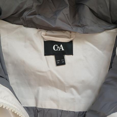 Zimná dlhá páperová bunda s kapucňou, c&a,44