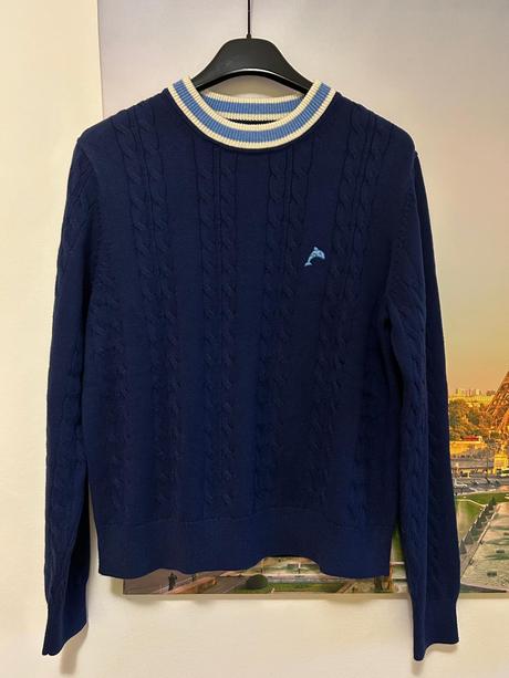 Tmavomodrý pulover zn.esprit č.l s kašmírom, esprit,l