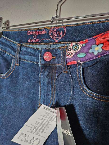 Desigual dizajnérske džínsy 164 nové, desigual,164