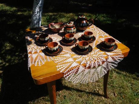 Bulharská keramika, sada kávičková,, 