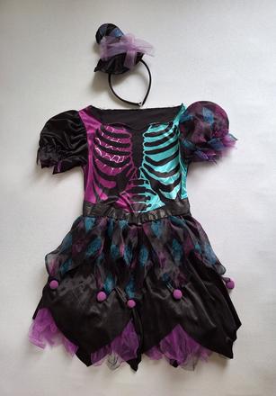 Strašidelná čarodejnica / harlekýn veľ. 140-152, 