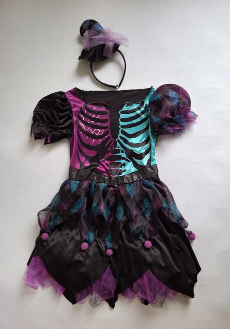 Strašidelná čarodejnica / harlekýn veľ. 140-152,