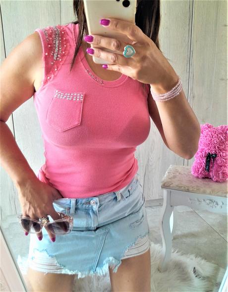 Lososový kamienkový top-s/m, s