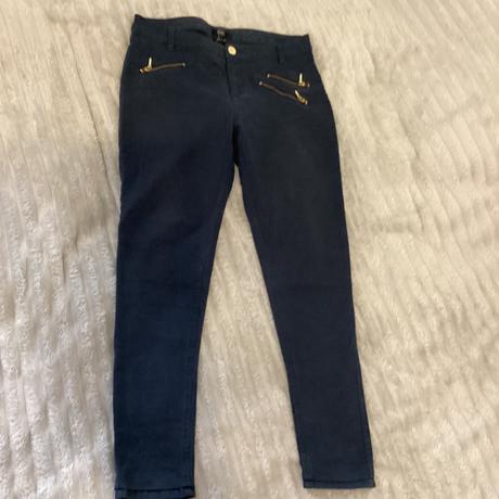 Modré nohavice so zipsami, f&f,38