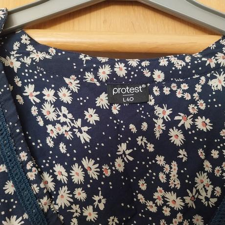 Top k leginam tmavomodry s kvetinkami v.40, 40