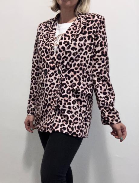 Dámske sako s leopardím vzorom (uni), l / m / xl