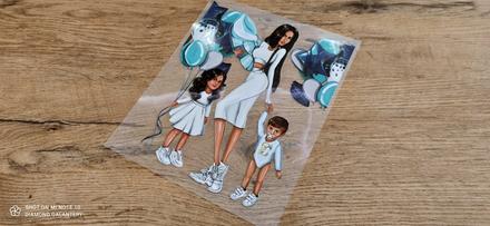 Nažehľovacia nálepka - fashion woman - 18x23 cm, 