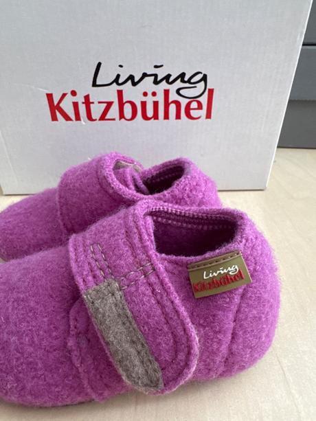 Detské papučky fialové z ovčej vlny living kitzbüh, 20