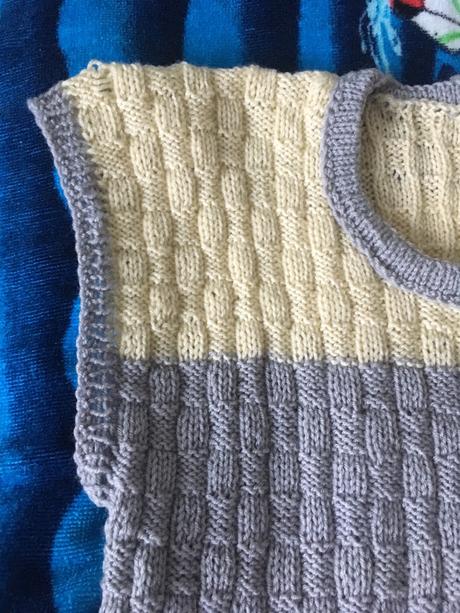Pekná doma robená vesta pletená s/l/xl, m