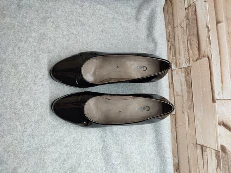 Gabor 37 - lesklé čierne lodičky, gabor,37