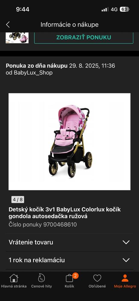 Krásny kočík 3v1, babylux