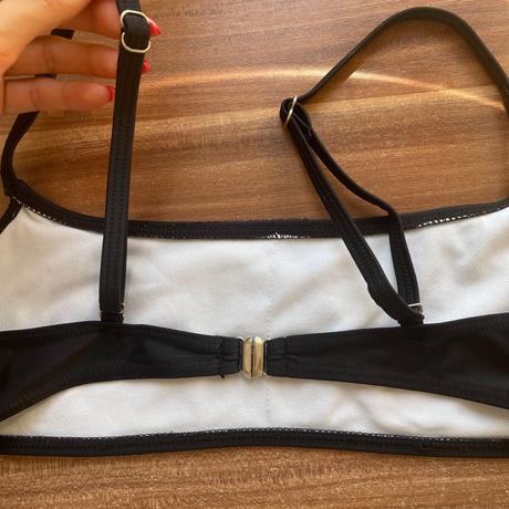 Bikinová čierna podprsenka, s