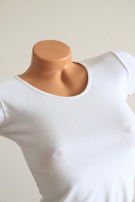 Biele bavlnené body tričko, xxs, xs