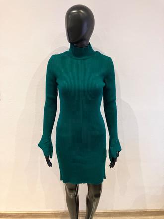 Dámske rebrované šaty s rolákom (s), s