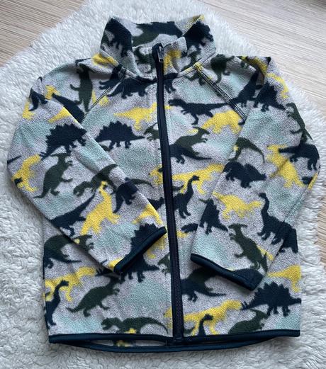 Farebna flisova mikina dinosaury h&m, h&m,98