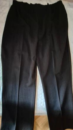 Pruhovane čierne tesilove nohavice50/52, reserved,52