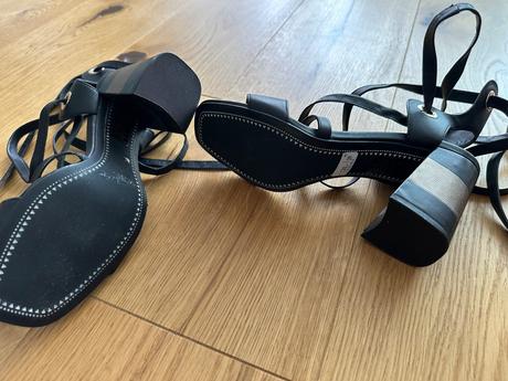 Sandále s remienkami, nové, koža, veľ. 39, 39