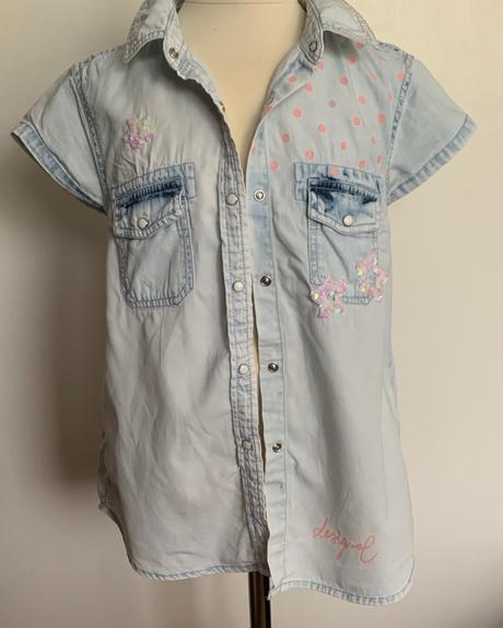 Desigual šaty s tutu sukňou a rifľovou košeľou, desigual,134