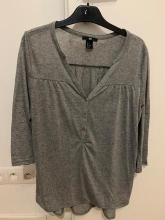 Sede tricko s 3/4 rukavmi, h&m,s