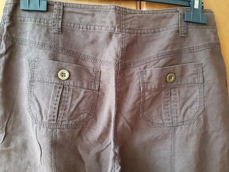 Hnedé ľanové nohavice, cherokee,36