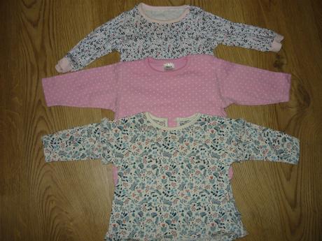 Tričká s dlhým rukávom viac kusov -62/68, 68