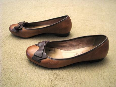 Hnedé kožené baleríny, lasocki,39