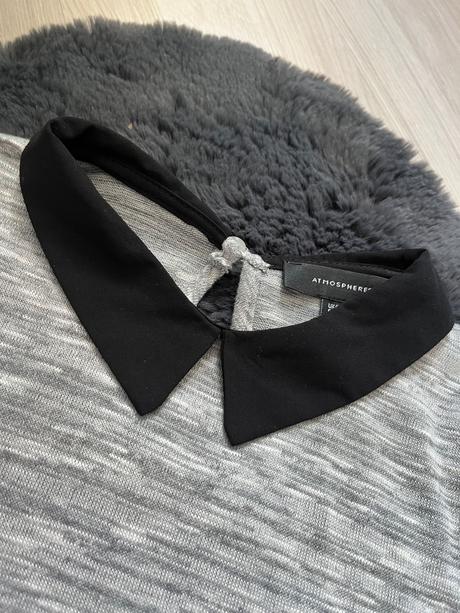 Svetrikove tricko s golierom sive cierne primark, primark,xs