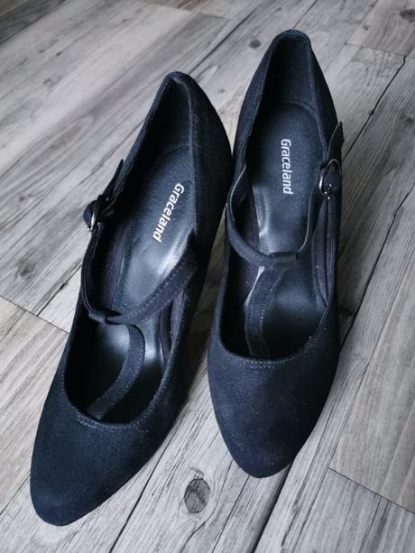 Čierne semišové lodičky graceland, graceland,36