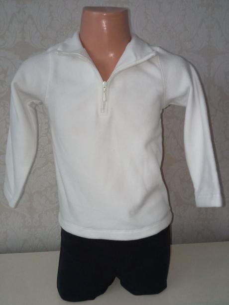 Detská flisová mikina biela (24-30 mes.), fagottino,92