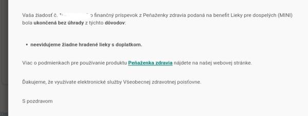 Prečo Všeobecná zdravotná poisťovňa zamietla doplatok na lieky?
