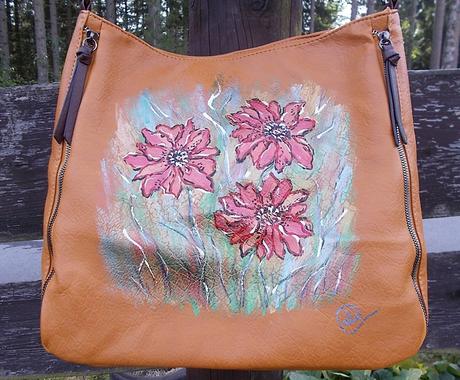 Ručne maľovaná kabelka 76, handmade, 