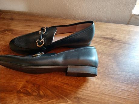 Topanky z pravej koze zn.h&m,trikrat pouzite, h&m,39