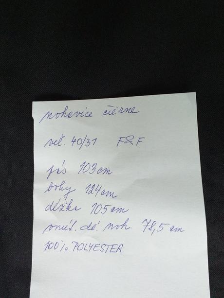 Nohavice panske cierne f&f, f&f,40