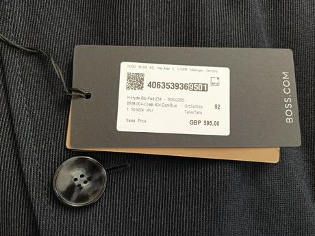 Pánsky kabát 52, hugo boss,52