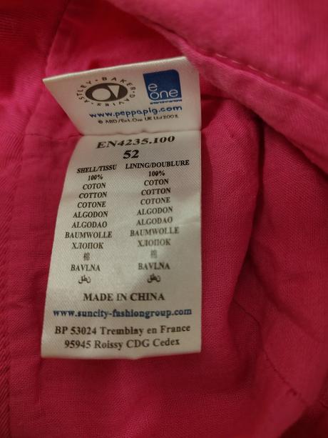 Letný klobúčik peppa pig, veľ.52 cm, č. č. 3007, 52