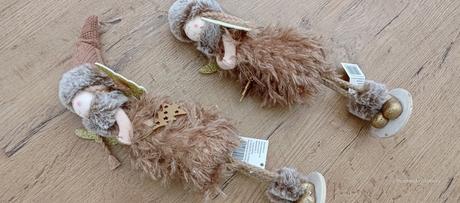 Vianočný bábika - stojacia - hnedo zlatá,